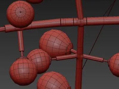 BLACK NICKEL CHANDELIER 3D model