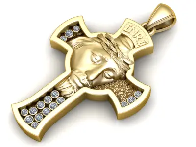 FACE T PENDANT 3D PRINTABLE MODEL  3D print model