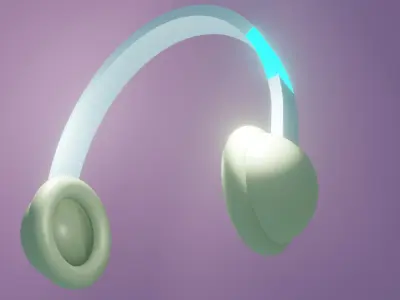 Headphones 3D model 3D model