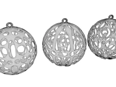Christmas ornaments 3D print model