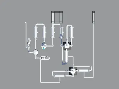 Chemical Plant for Dimethyl Ether production 3D model