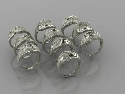  Fusion rings 3D print model