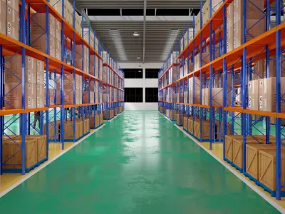 factory Low-poly 3D model