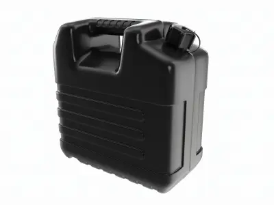 Plastic black fuel oil canister 3D model