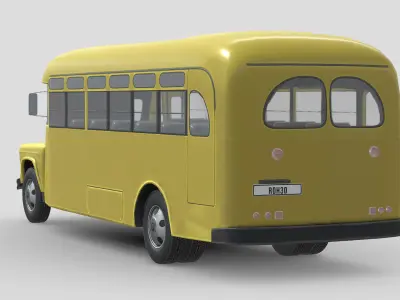 Chevrolet 6700 School Bus 1955 Low-poly 3D model