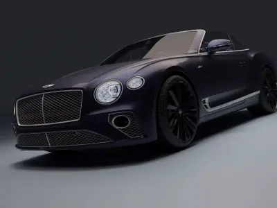 Bentley Continental GT Speed Convertible Low-poly 3D model