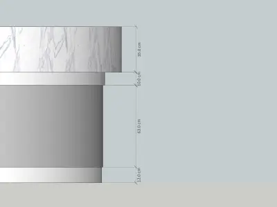 Round table Low-poly 3D model