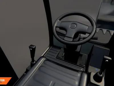 Excavator-construction vehicle 3D model