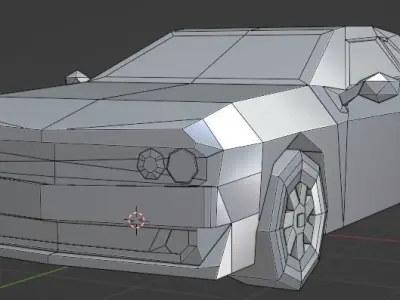 Muscle car Low-poly 3D model purchase
