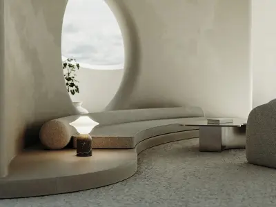 Surreal Bed Rock Interior 3D model