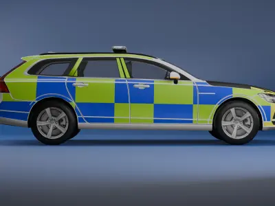 UK Police Volvo V90 Estate 3D model