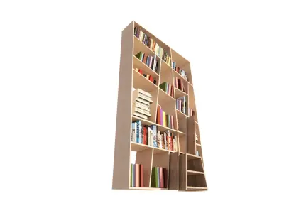Medium Bookshelf Set-Mini library kit 3D model