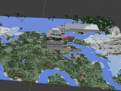 MINECRAFT WORLD Low-poly 3D model