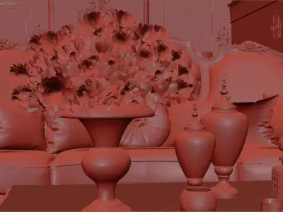 Classic Interior 3d model  3D model