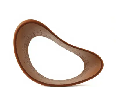 Organic Wooden Sculpture Model Pack Low-poly 3D model