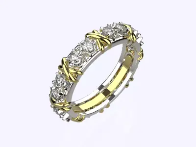 Wedding bands Tiffany 3D print model