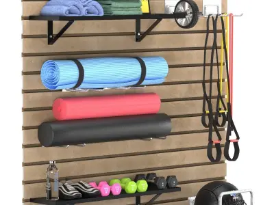 StoreWALL Deluxe Home Gym Fitness Low-poly 3D model