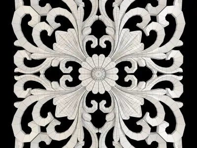 Decorative Wall Rosettes 04 3D model