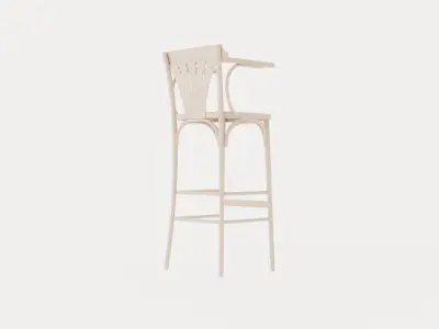 No 135 Bar stool - Black Low-poly 3D model
