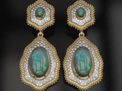 Nugget earrings 3D print model