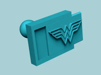 Stamp 75 - Wonder Woman - Fondant Decoration Maker Toy 3D print model
