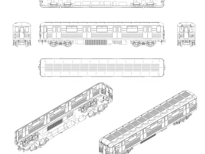 Metrovagonmash Ev wagon of the Budapest Metro in scale TT 3D print model