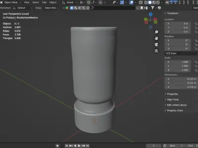 Brooke Vase Medium Size 3D model