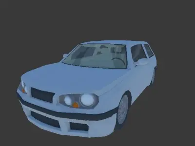 LowPoly no brand vehicle model Low-poly 3D model