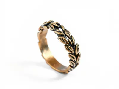 Laurel Leaf Ring Model Pack Low-poly 3D model