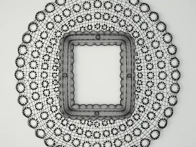 Peacock Mirror 3D model