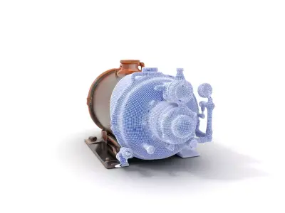 Steampunk Boiler Clock Model Pack Low-poly 3D model