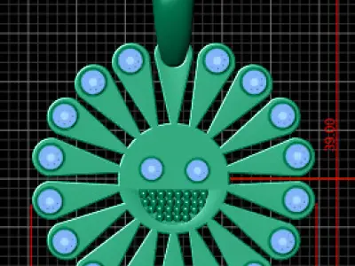 Sun flower pendant  3D print model