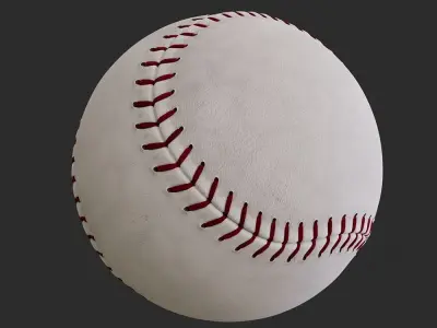 Baseball balls with textures 3D model