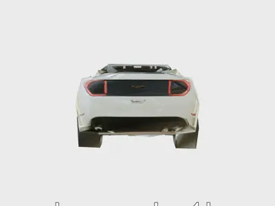 Mustang Convertible Sports Car Model Low-poly 3D model