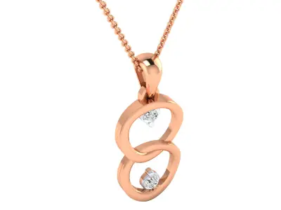 Women pendant 3D print model 12