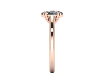 Solitaire Diamond Fashion Ring R4 3D print model