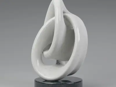 Modern abstract sculpture 037 Low-poly 3D model