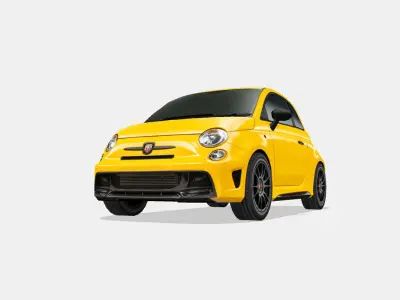 Abarth 695 Biposto Record Edition 2016 Low-poly 3D model