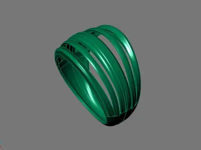 Women Ring Plain Ring Ready STL 3DM Models Womens Rings 3D print model 41