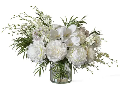 Flower Set 108 Chic Petal Display 3D model