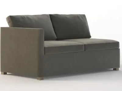 Cane Line Shape Sofa Two Seater Module 3D model