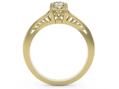 Engagement ring bend 3D print model