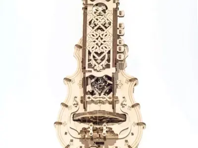 Hurdy-Gurdy - 3D DIY Wooden Mechanical Puzzle Model 3D model