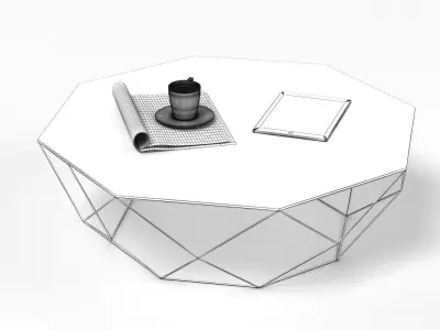 Octagon Coffee Table 3D model