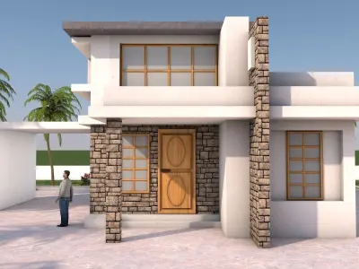 Cood Tiny Modern House  3D model