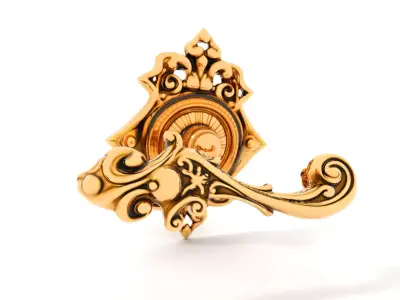 Ornate Gold Handle model pack Low-poly 3D model