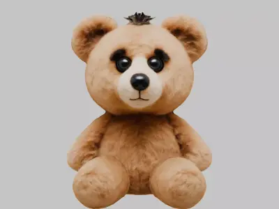 Teddy Bear Plush Toy Low-poly 3D model purchase