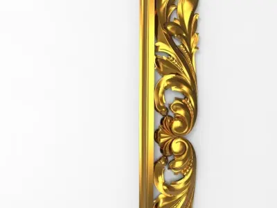 carved frame  3D model 4