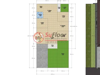 House 10x14m code 479- Sketchup 3D model 3D model 3D model