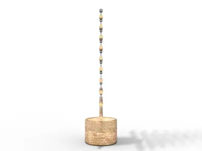Christmas Logs Wooden Tree Low-poly 3D model